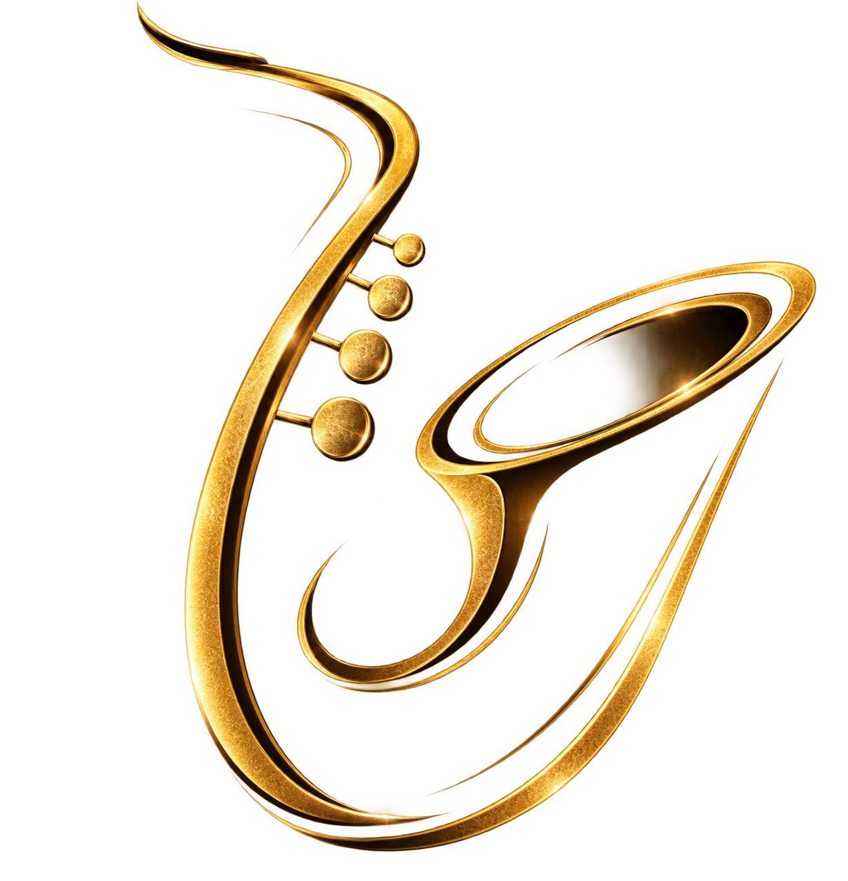 Gold saxophone logo for saxophonebydavid